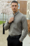 Clean Cut Copenhagen Oxford Stretch Plain L/S Dusty Green