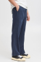 Allan Elasticated Linen Trousers Insignia Blue