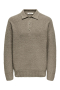 ONLY & SONS Dale Relaxed Fit Polo Knit Walnut