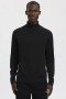 Selected Dane LS Structure Knit Roll Neck Black
