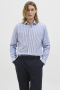 Jack & Jones Parker Wrinkle Resistant Hemd LS Black Iris Stripe