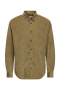 ONLY & SONS Michael Regular Fit Stretch Cord Hemd LS Otter