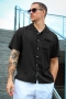 Solid Allan Cuba Linen Hemd True Black