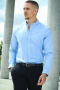 Clean Cut Copenhagen Oxford Stretch Plain L/S Light Blue