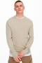 ONLY & SONS PHIL STRUC CREW KNIT Silver Lining