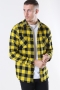 URBAN CLASSICS Checked Flanell Hemd Black/Honey