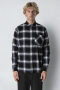 Fat Moose Forest flannel Hemd Dark navy/Black check 002