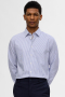 Selected Performance Stretch LS Hemd True Navy Stripe
