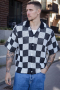 Jack & Jones Athletico Loose Fit Crochet Polo Hemd SS Black